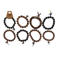 D-594 - Lot de 50 Bracelets homme - boules bois